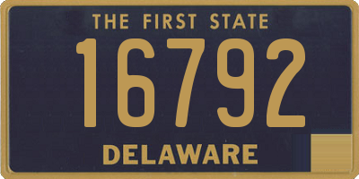 DE license plate 16792