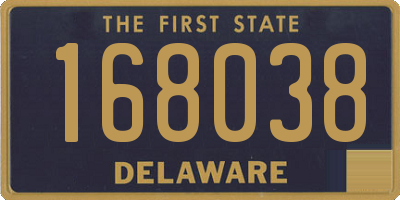 DE license plate 168038