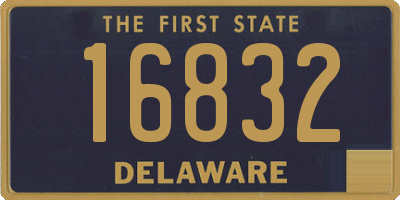 DE license plate 16832
