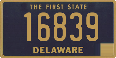 DE license plate 16839