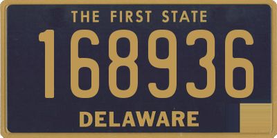 DE license plate 168936