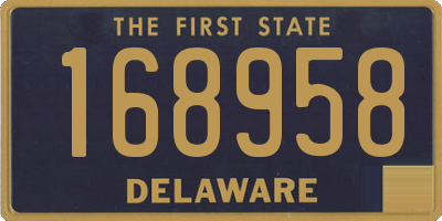 DE license plate 168958