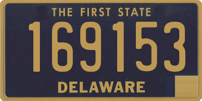 DE license plate 169153