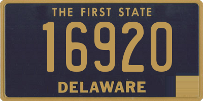 DE license plate 16920