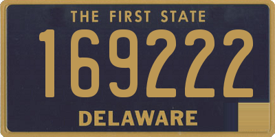 DE license plate 169222