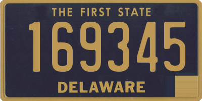 DE license plate 169345