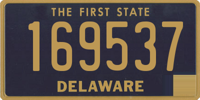 DE license plate 169537