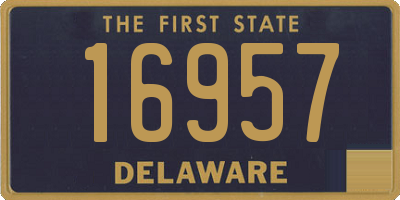 DE license plate 16957
