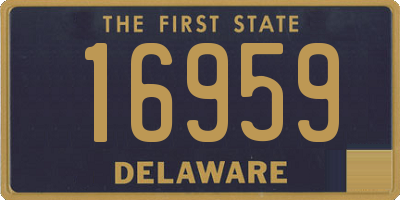 DE license plate 16959