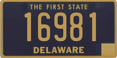 DE license plate 16981