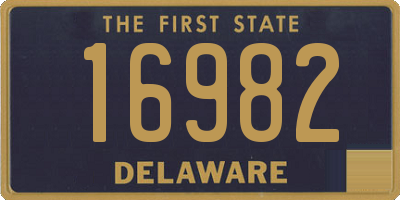 DE license plate 16982