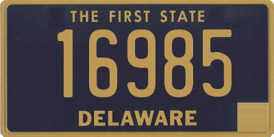 DE license plate 16985