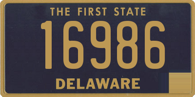 DE license plate 16986