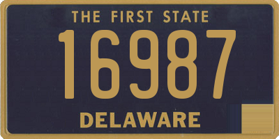 DE license plate 16987