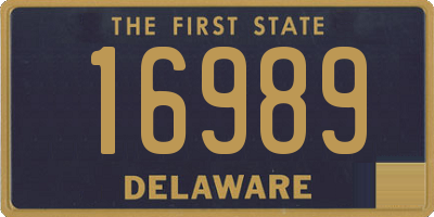 DE license plate 16989