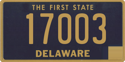 DE license plate 17003