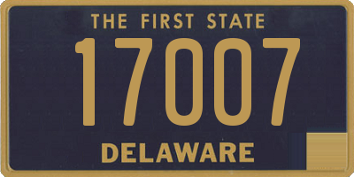 DE license plate 17007