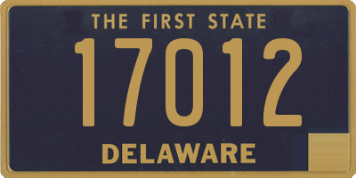 DE license plate 17012