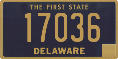 DE license plate 17036