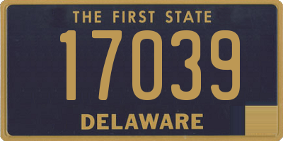 DE license plate 17039