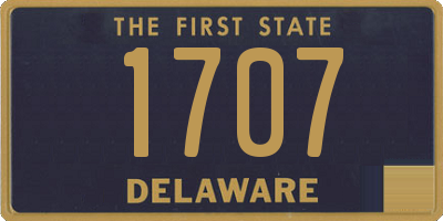 DE license plate 1707