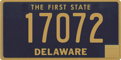 DE license plate 17072