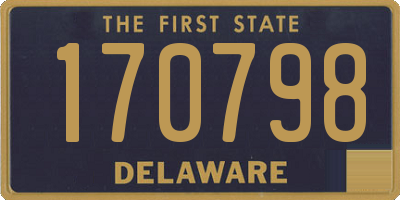 DE license plate 170798