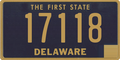 DE license plate 17118