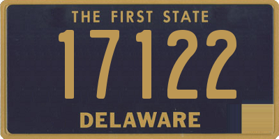 DE license plate 17122