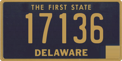 DE license plate 17136