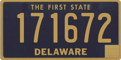 DE license plate 171672