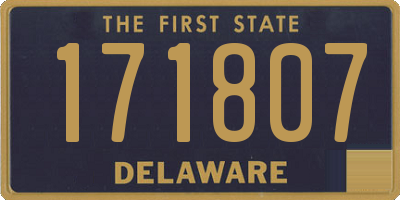 DE license plate 171807