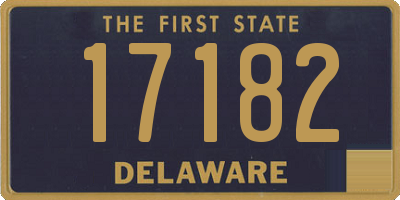 DE license plate 17182