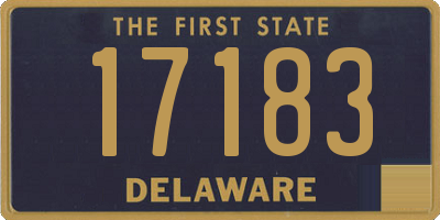 DE license plate 17183