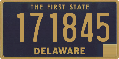 DE license plate 171845