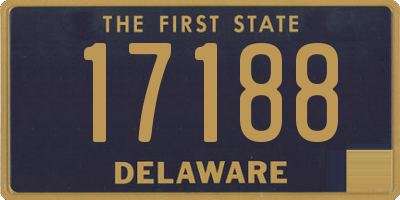 DE license plate 17188