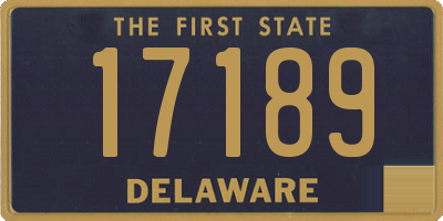 DE license plate 17189
