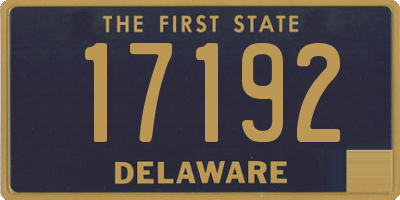 DE license plate 17192