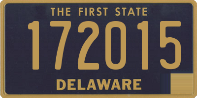 DE license plate 172015