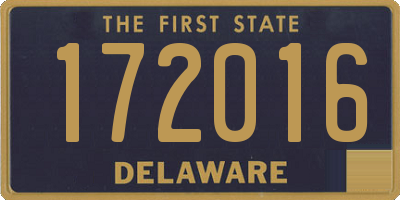 DE license plate 172016