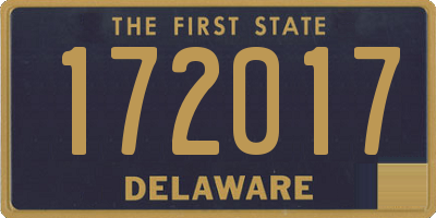 DE license plate 172017