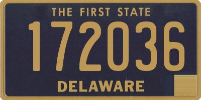 DE license plate 172036