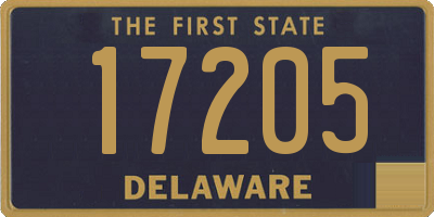 DE license plate 17205