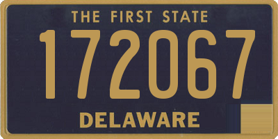 DE license plate 172067