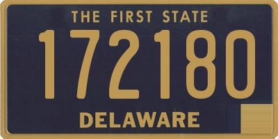 DE license plate 172180