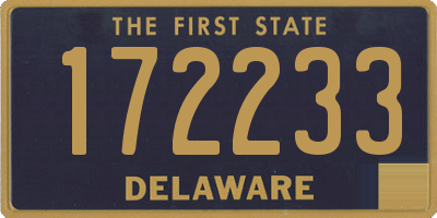 DE license plate 172233