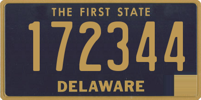 DE license plate 172344