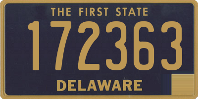 DE license plate 172363