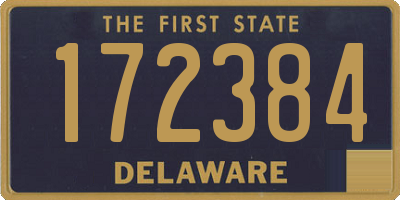 DE license plate 172384