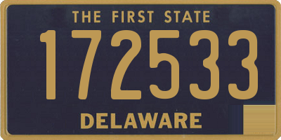 DE license plate 172533